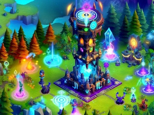 Defesa de torre de fantasia 2D