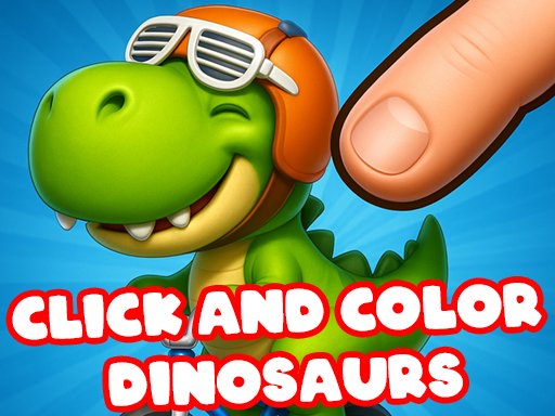 Clique e pinte dinossauros
