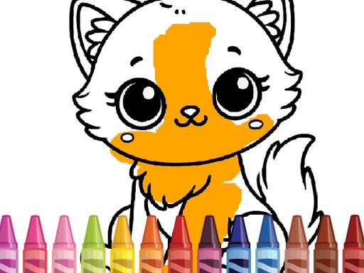 Animais fofos para colorir, diversão adorável para crianças