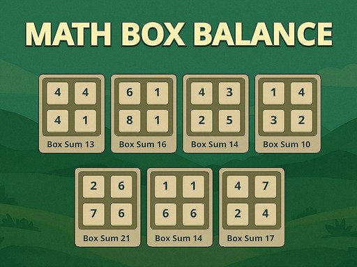Saldo da caixa matemática