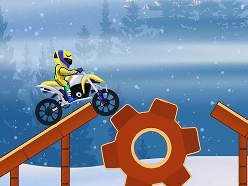 Acrobacias extremas em colinas de moto bike