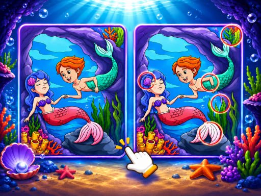 Descubra as diferenças sereias místicas
